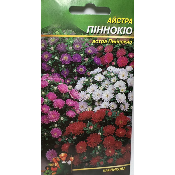 Квіти Астра Піноккіо карликова однорічна 0,3 г